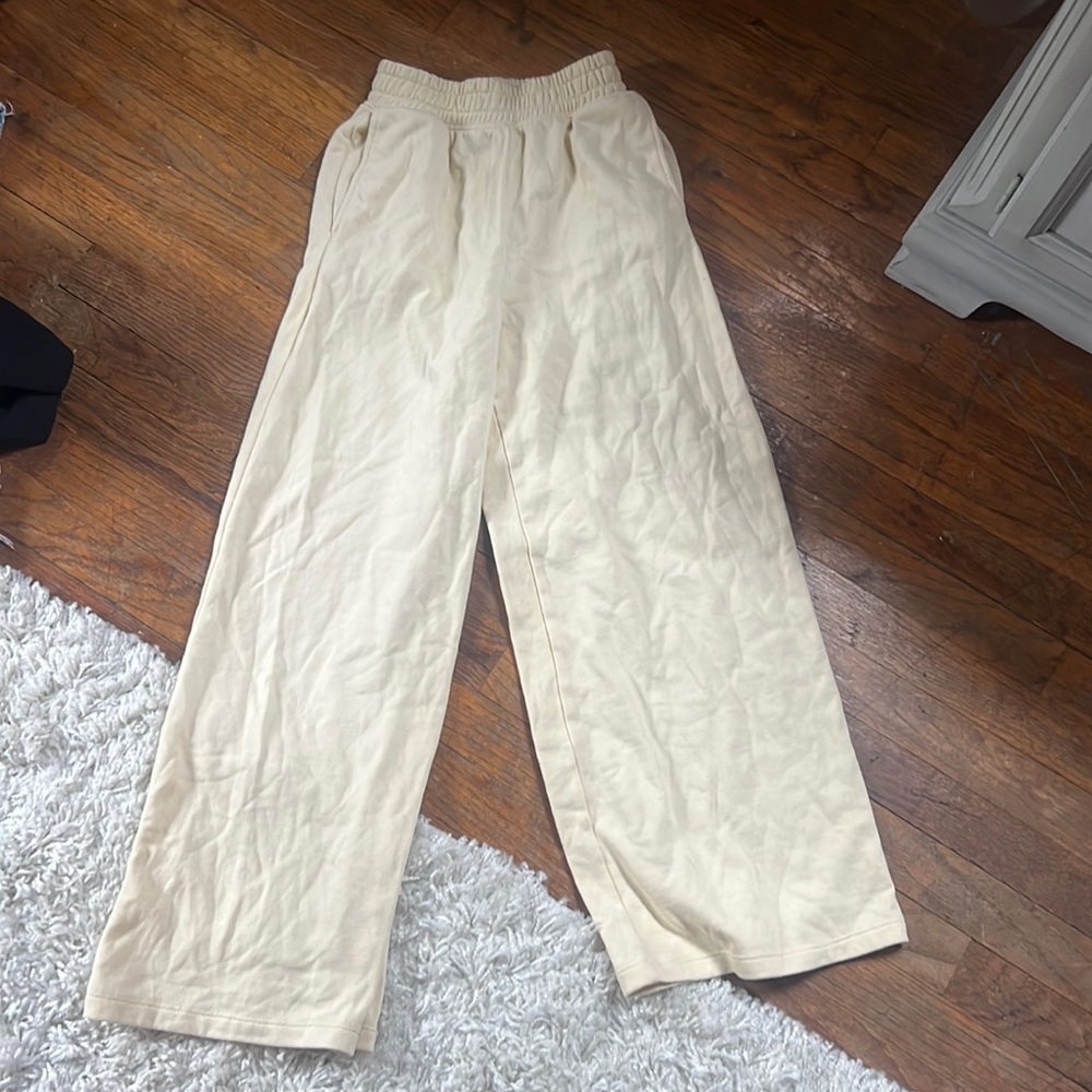 H&M yellow straight leg sweatpants